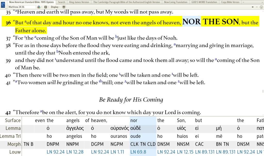 New American Standard Bible Vs King James